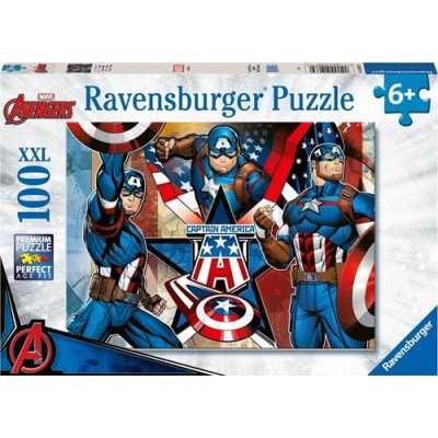 PUZZLE 100 PEZZI XXL ravensburger CAPITAN AMERICA avengers CM 36 X 49 età 6+ Ravensburger - 1