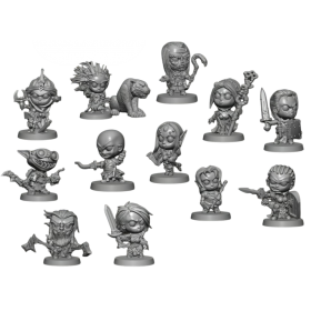 PATHFINDER CHIBI HEROES set di miniature BONES 6 options and extras KICKSARTER reaper miniatures PLEDGE Reaper Miniatures - 1