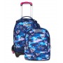 TROLLEY JACK tre ruote 3WD scuola DETACH seven GLOOMY HEART vol 37 litri ZAINO staccabile 3 IN 1 SEVEN - 2